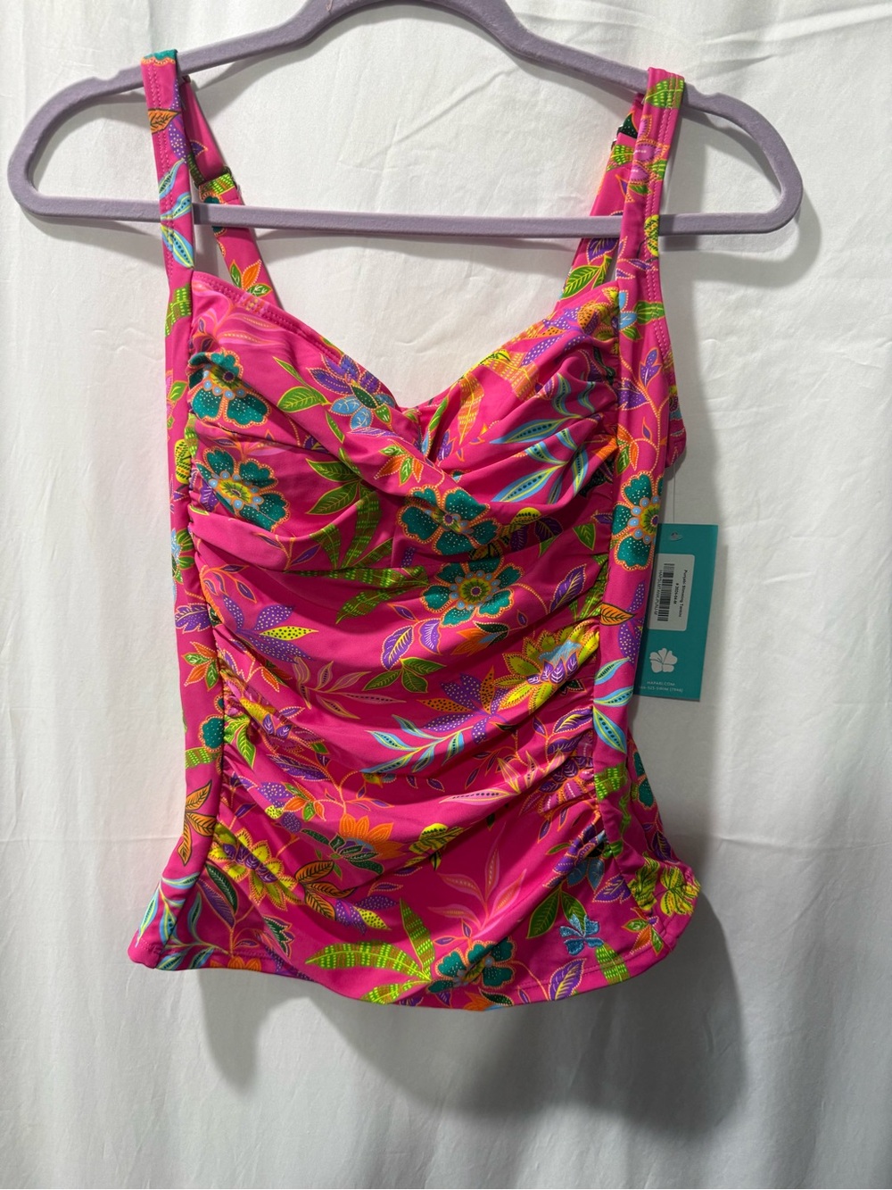 Hapari Hot Pink Floral Women’s Swim Top